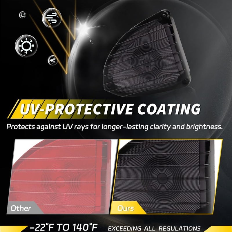 VYNTRAL Tail Light Lamp Lens Compatible with CHEVRO-LET GMC SUBURBAN PANEL 1960 1961 1962 1963 1964 1965 1966, [DOT Certified] Rear Bumper Reflector Light Lens [No Bulbs], 2 PCS, Smoked Lens - Image 3